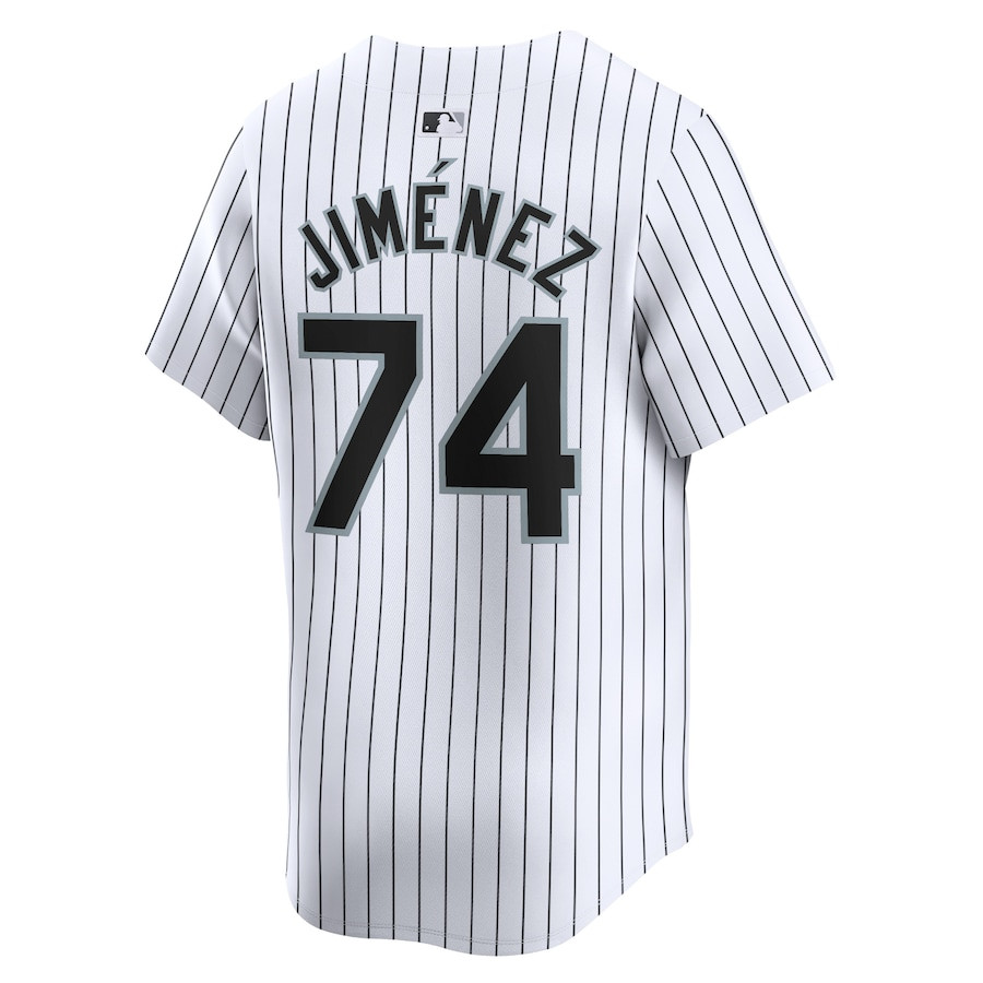 Eloy Jimenez 74 Chicago White Sox Home Limited Player White MLB Jersey Men's
