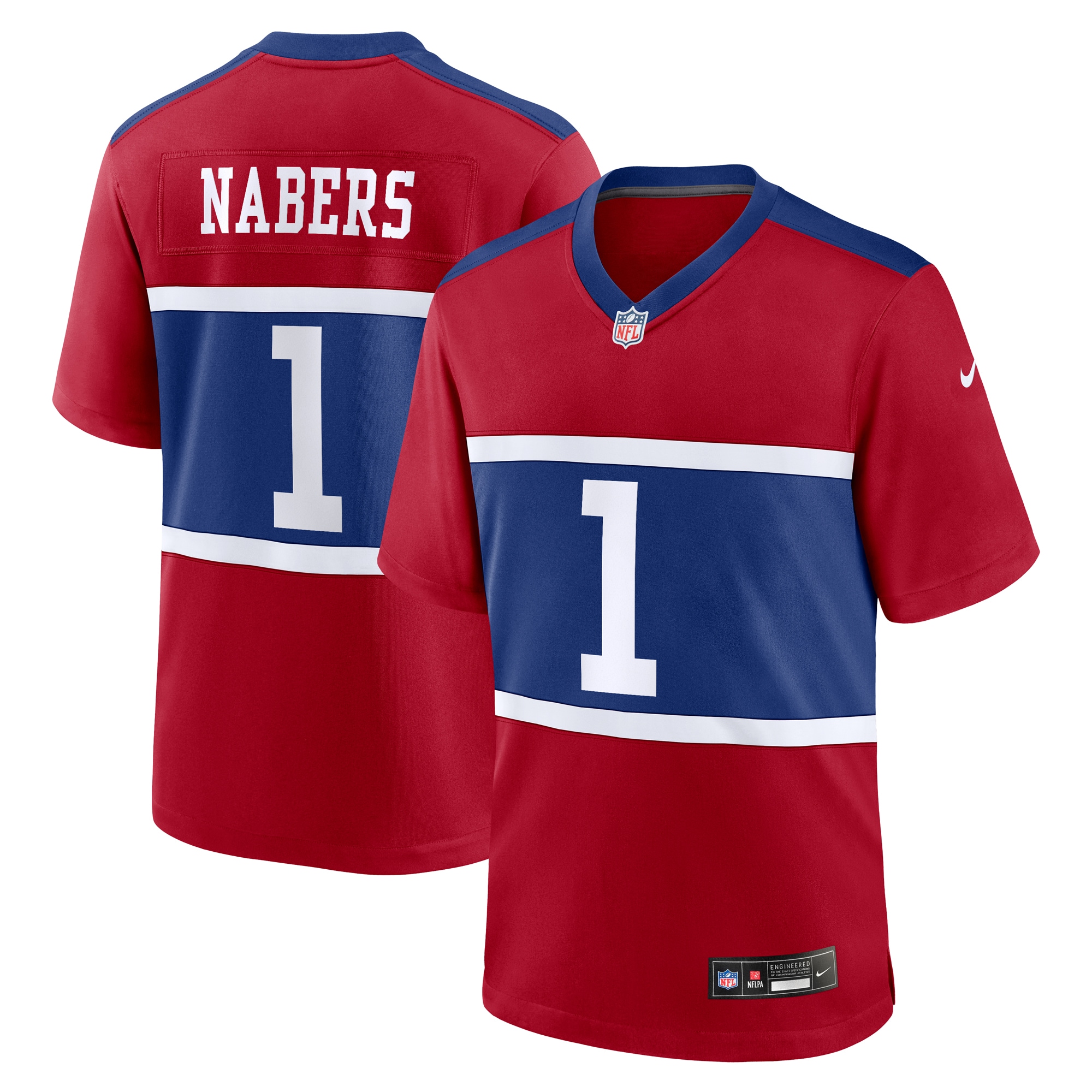 New York Giants Malik Nabers Century Red Alternate Player Game NFL Jersey Youth