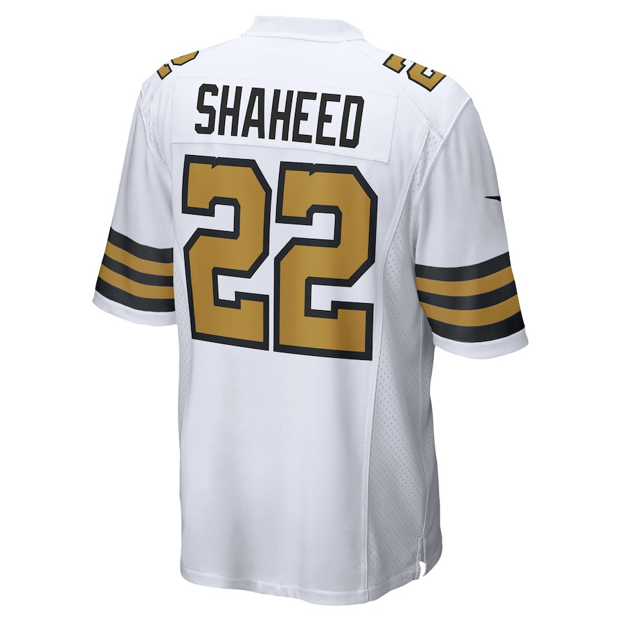 Rashid Shaheed 22 New Orleans Saints Alternate Game White NFL Jersey Men's