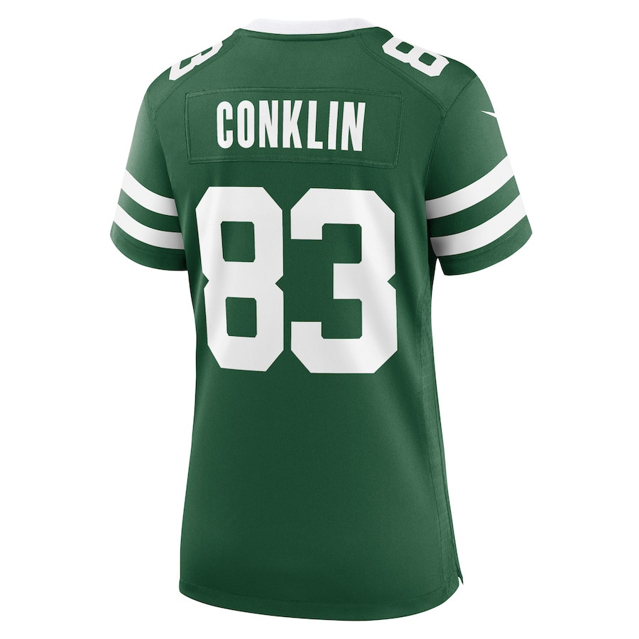 Tyler Conklin 83 New York Jets Team Game Legacy Green NFL Jersey Women's