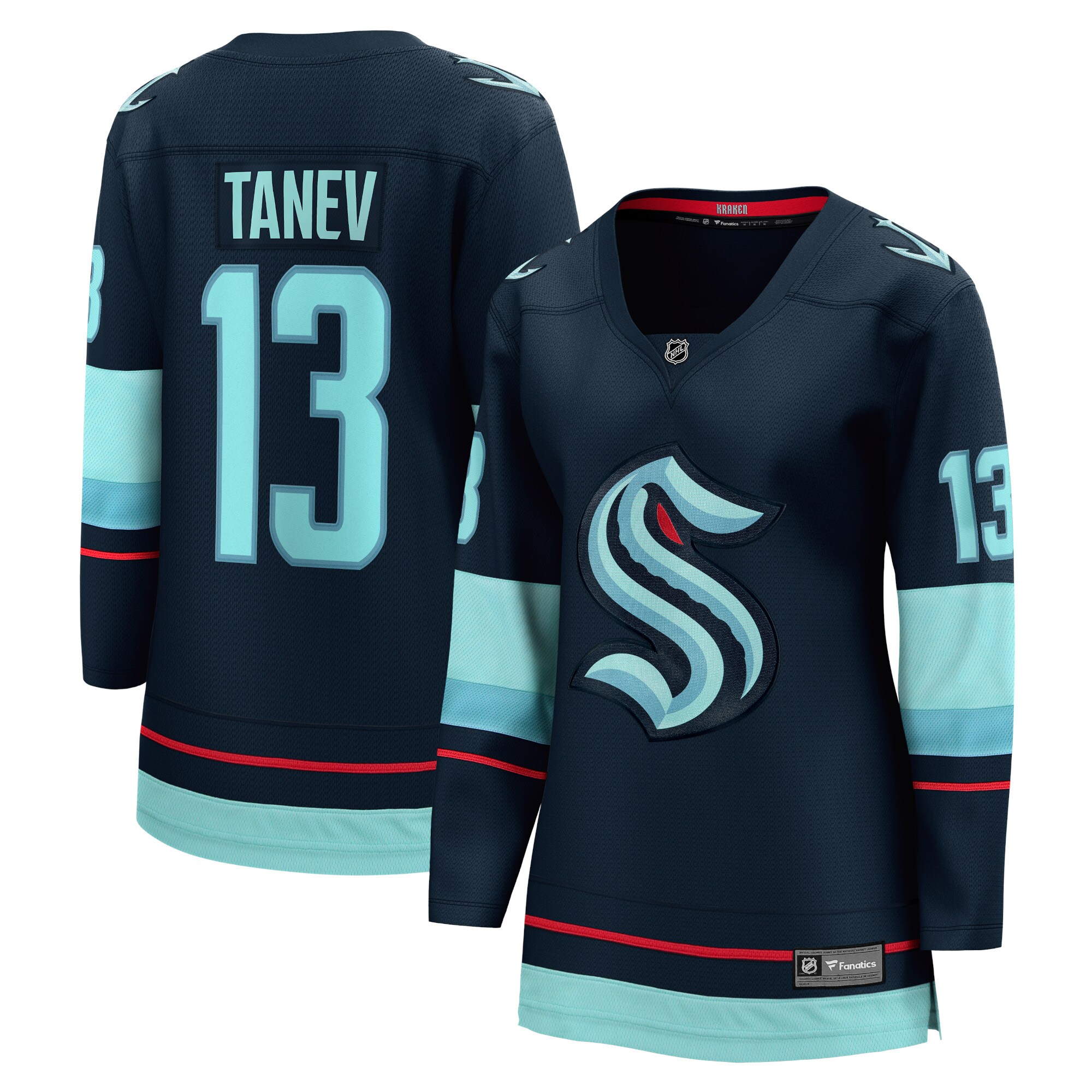 Seattle Kraken Brandon Tanev Navy Home Breakaway Player NHL Jersey Women's