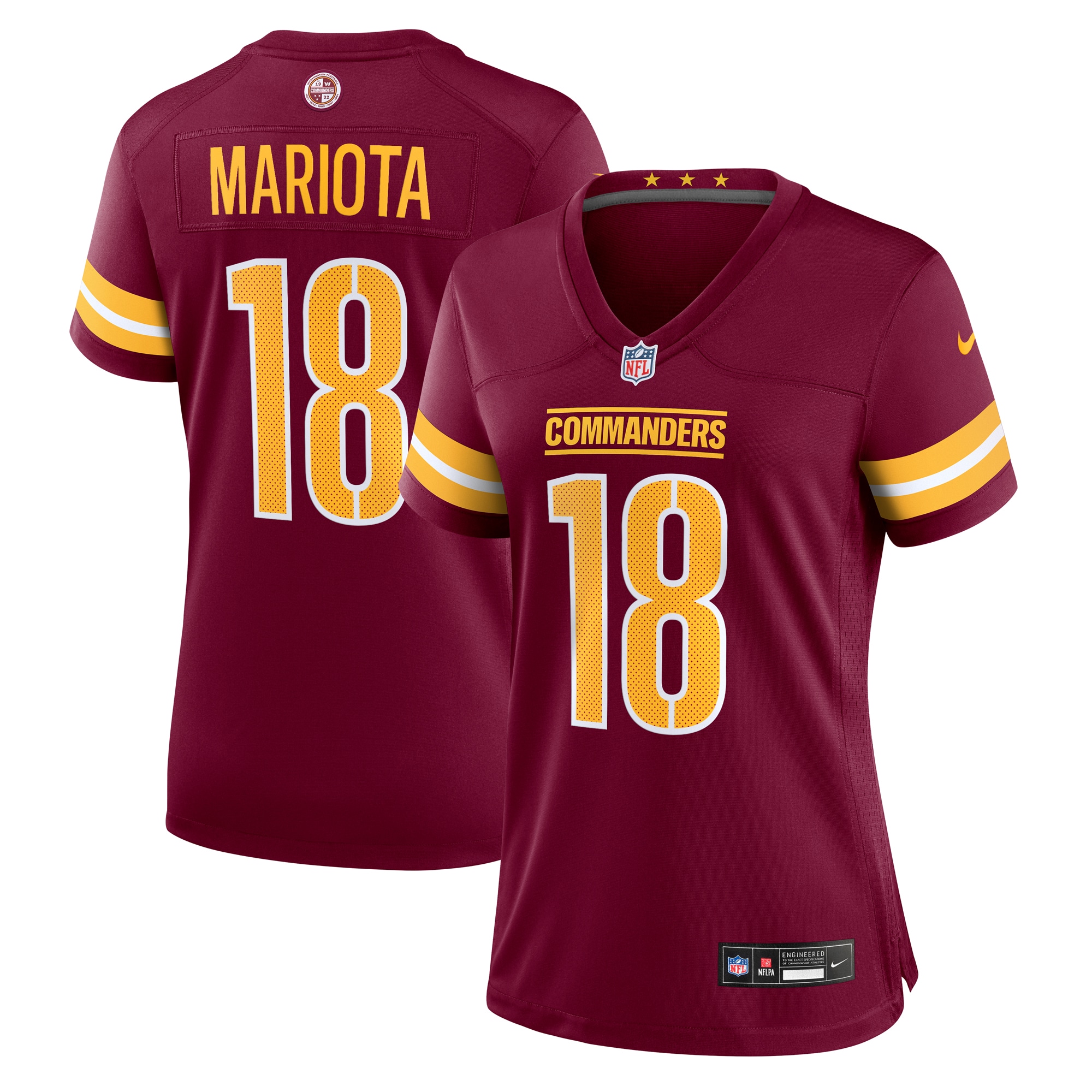 Washington Commanders Marcus Mariota Burgundy Game NFL Jersey Women's