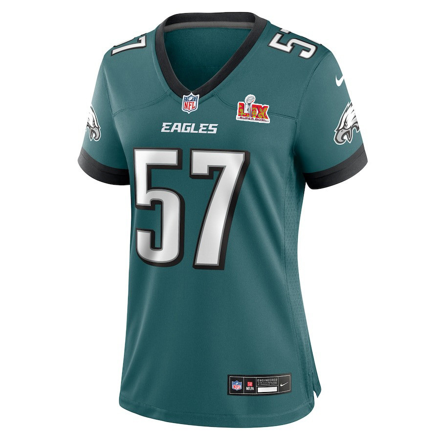 Ben VanSumeren #57 Philadelphia Eagles Super Bowl LIX Midnight Green NFL Jersey Women's