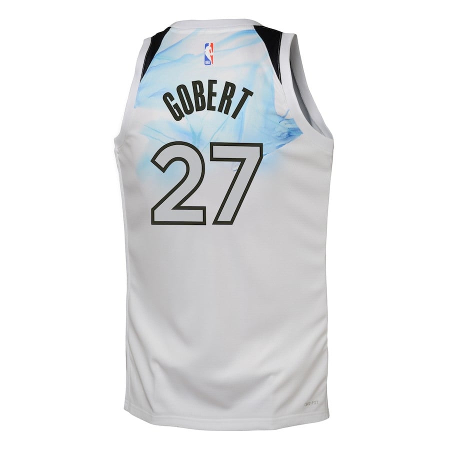 Rudy Gobert 27 Minnesota Timberwolves 2024/25 Swingman Playe City Editio White NBA Jersey Youth