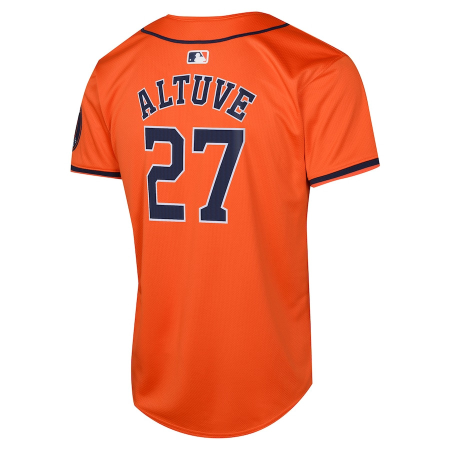 Jose Altuve 27 Houston Astros Alternate Limited Orange MLB Jersey Youth