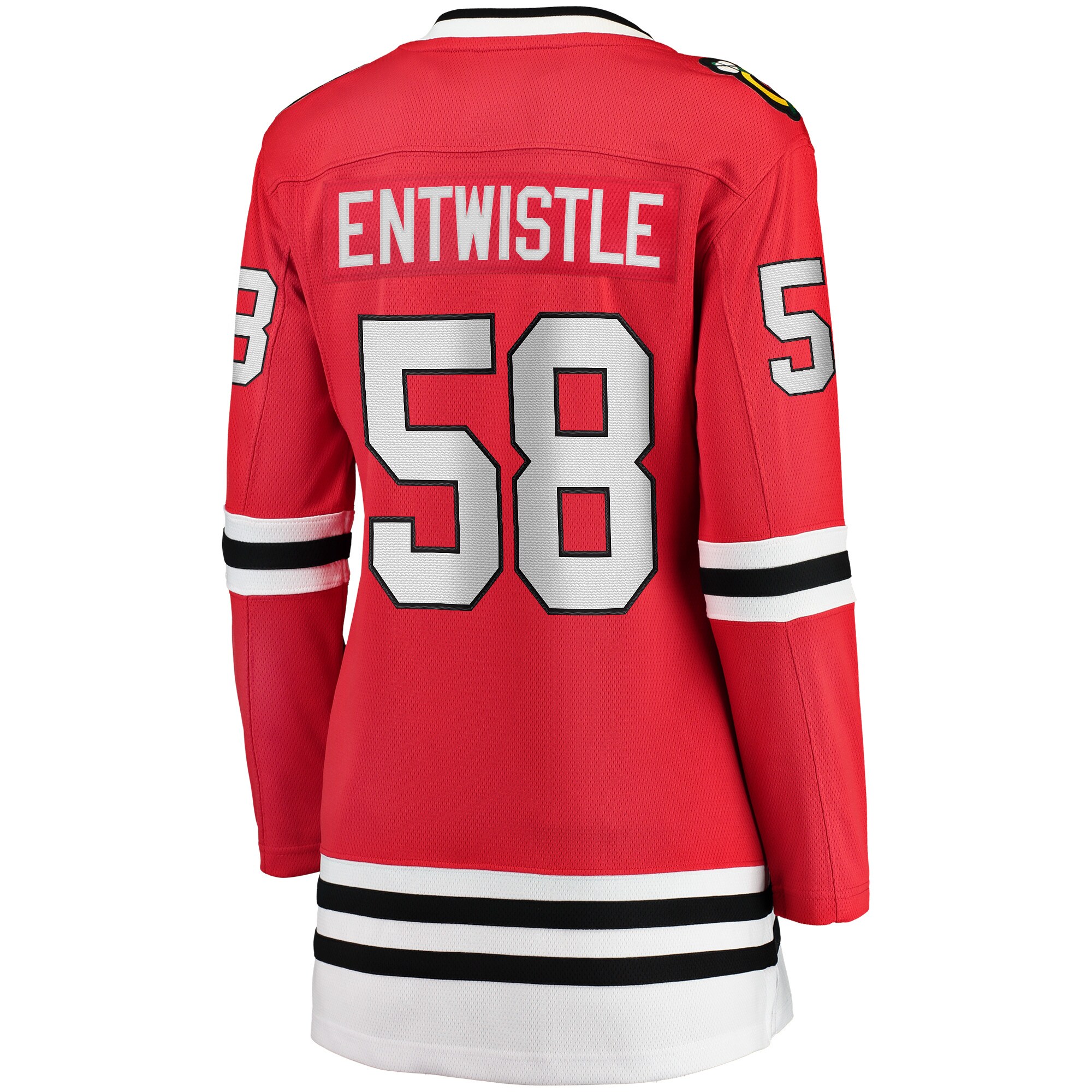 Chicago Blackhawks MacKenzie Entwistle Red Home Breakaway Player NHL Jersey Women's