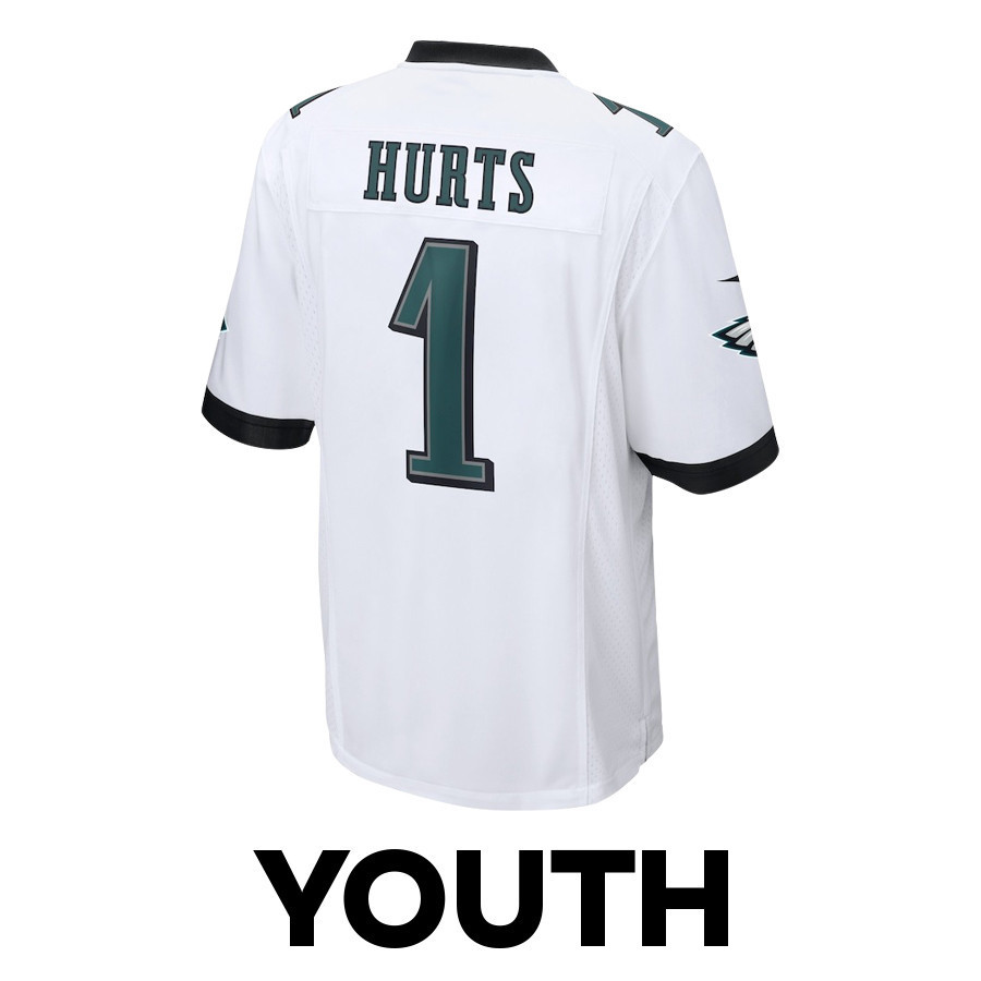 Jalen Hurts 1 Philadelphia Eagles Go Directly To Jalen Game White NFL Jersey Youth