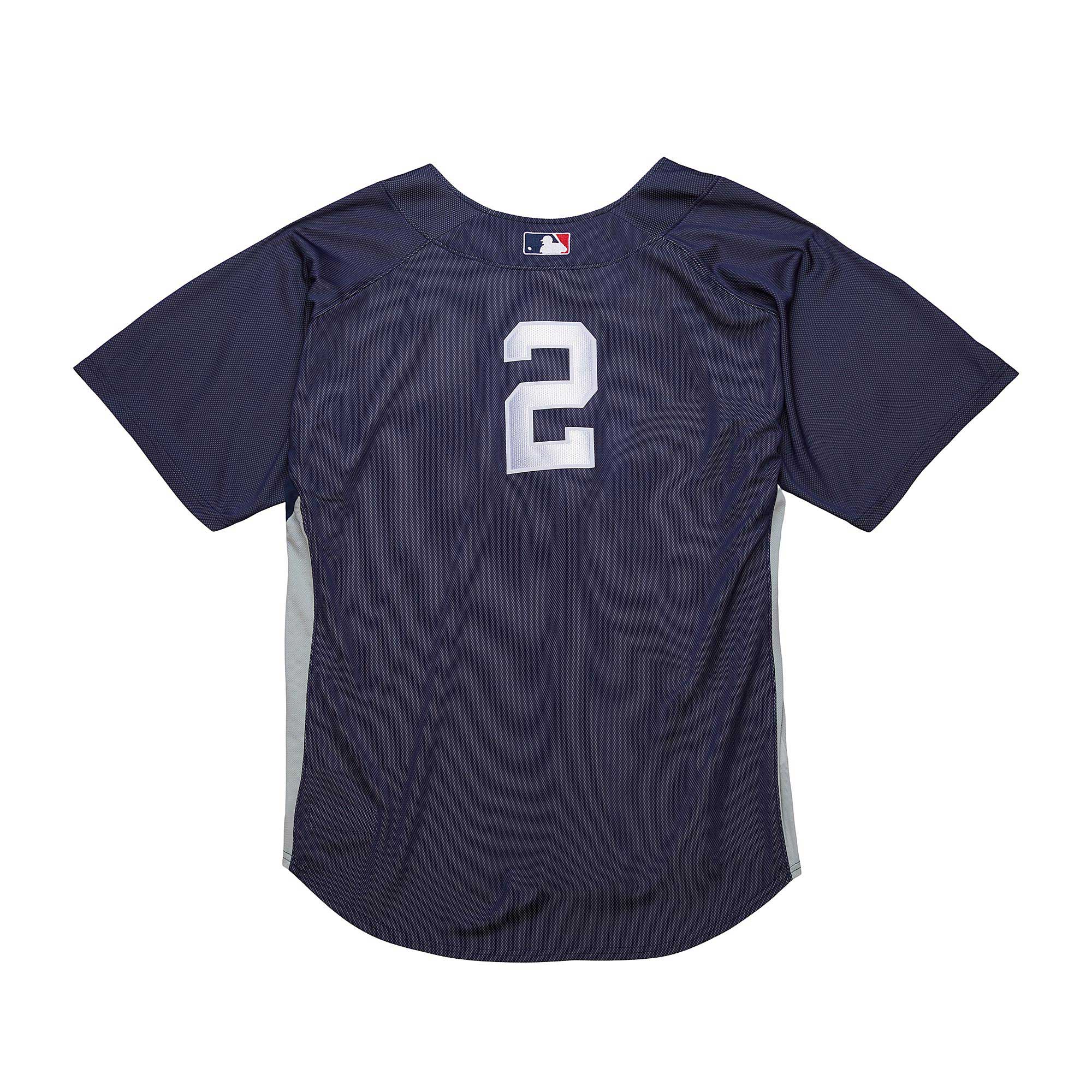 New York Yankees Derek Jeter Mitchell Ness Navy Cooperstown Collection Batting Practice MLB Jersey Men's