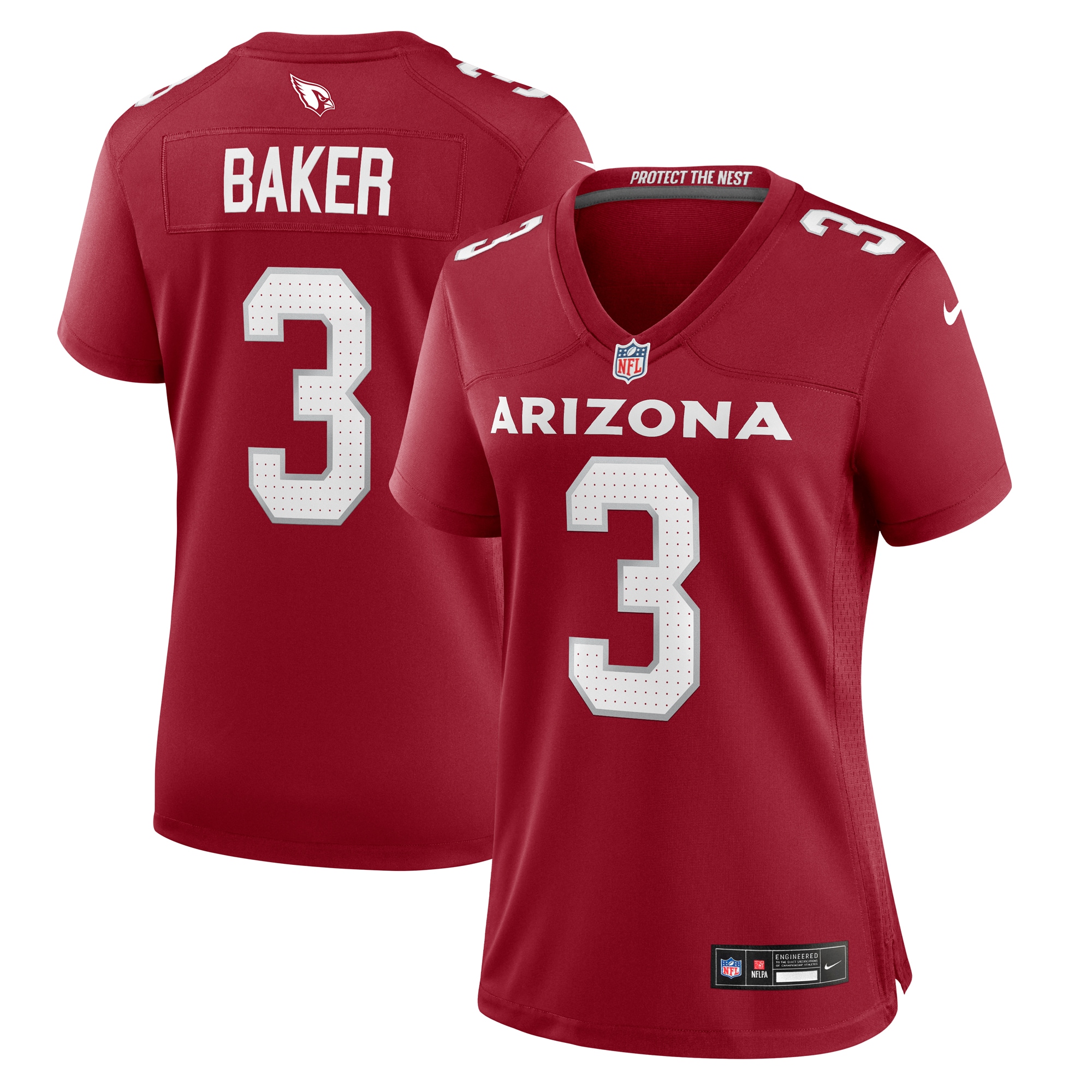 Arizona Cardinals Budda Baker Cardinal Team Game NFL Jersey Women's