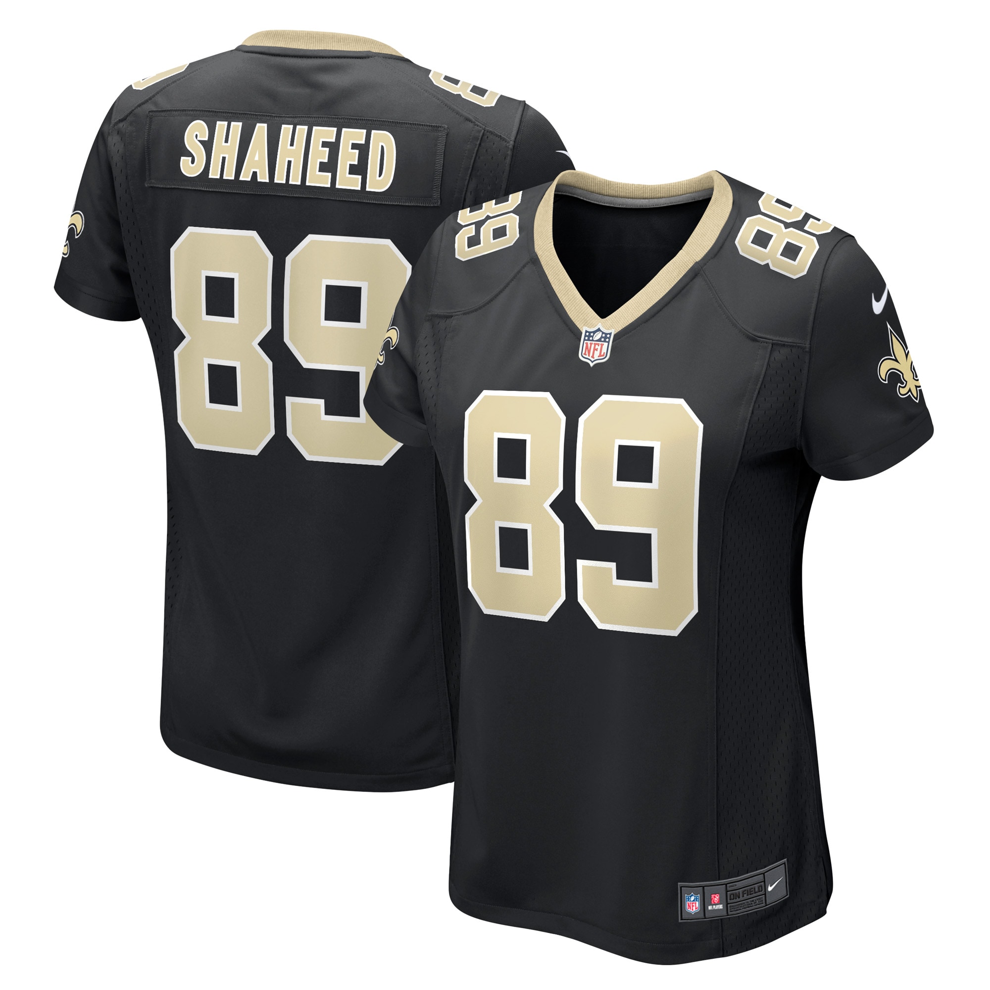 New Orleans Saints Rashid Shaheed Black Game Player NFL Jersey Women's