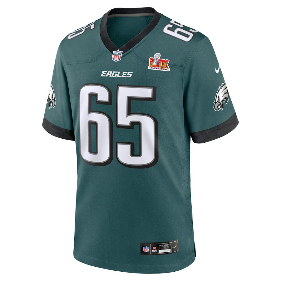 Lane Johnson #65 Philadelphia Eagles Super Bowl LIX Midnight Green NFL Jersey Youth