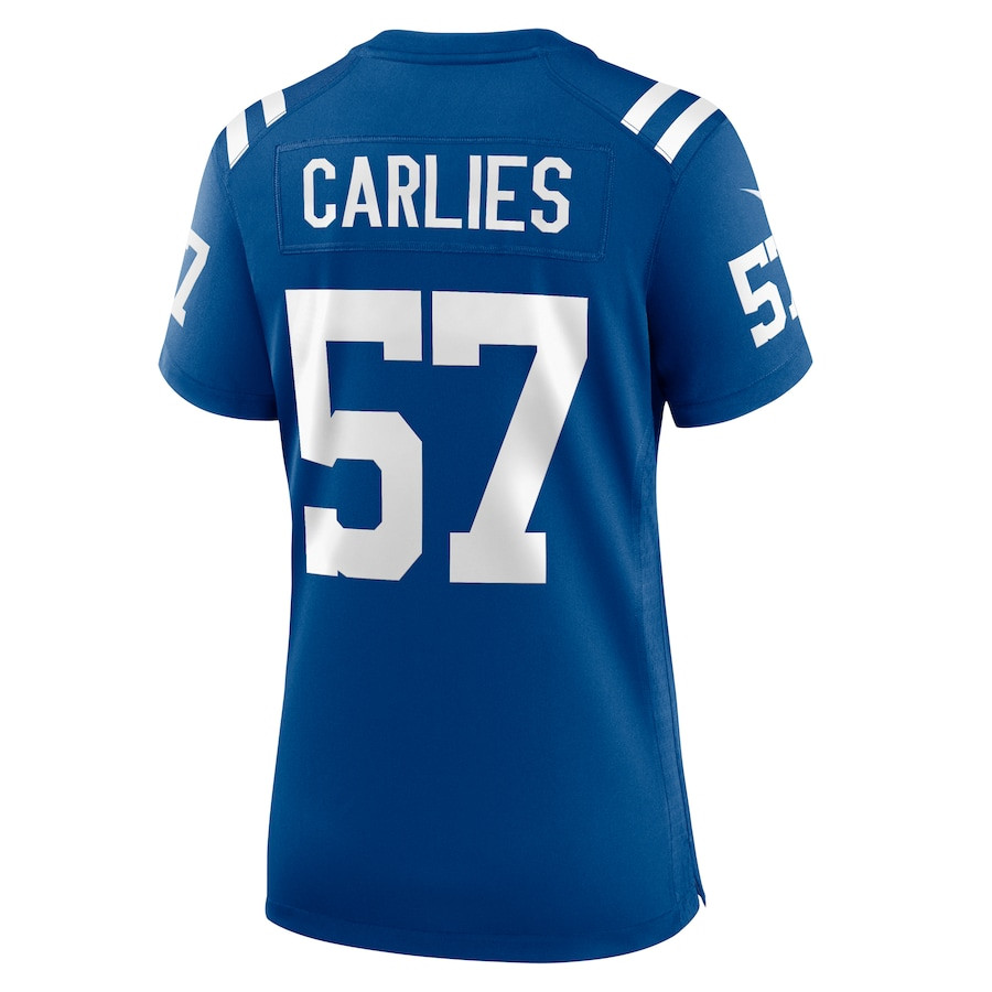 Jaylon Carlies 57 Indianapolis Colts Game Royal NFL Jersey Women's
