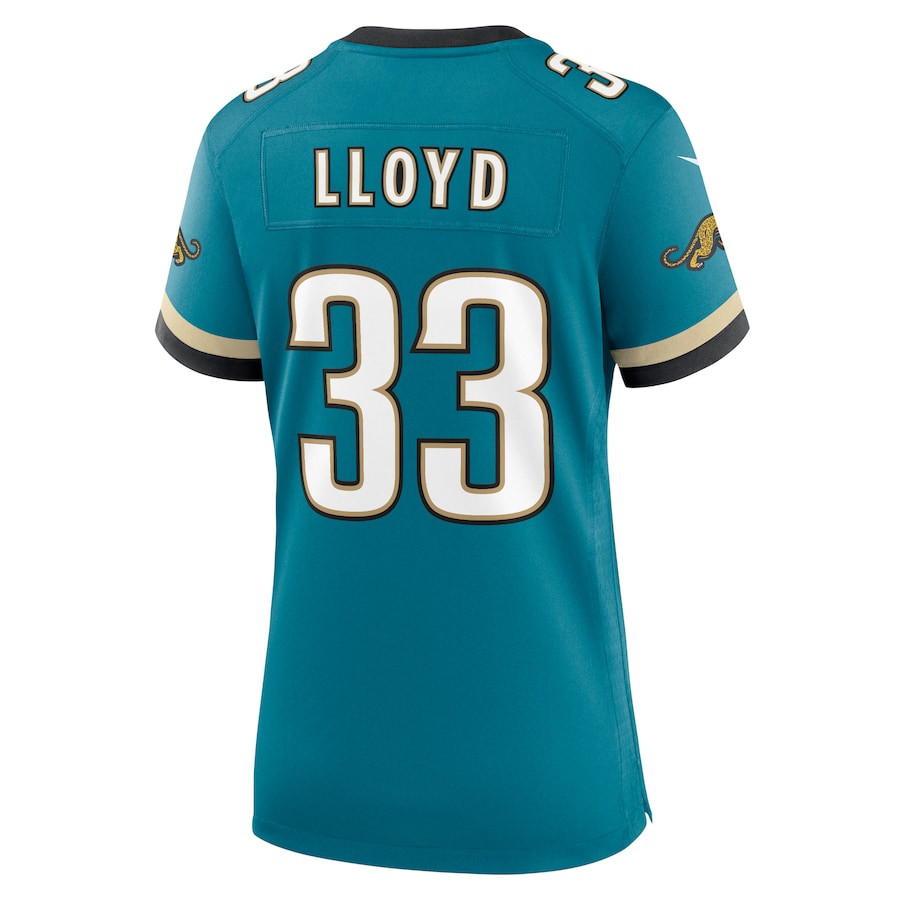 Devin Lloyd 33 Jacksonville Jaguars Prowler Throwback Game Teal NFL Jersey Women's