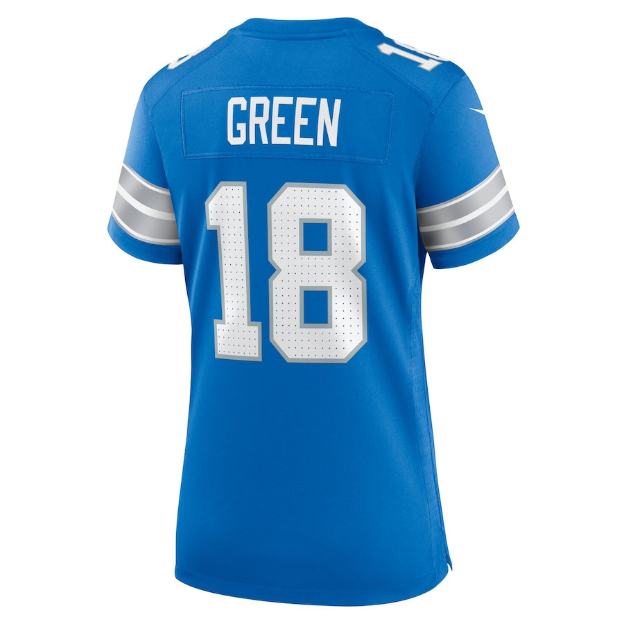 Antoine Green #18 Detroit Lions Super Bowl LIX Blue NFL Jersey Women's