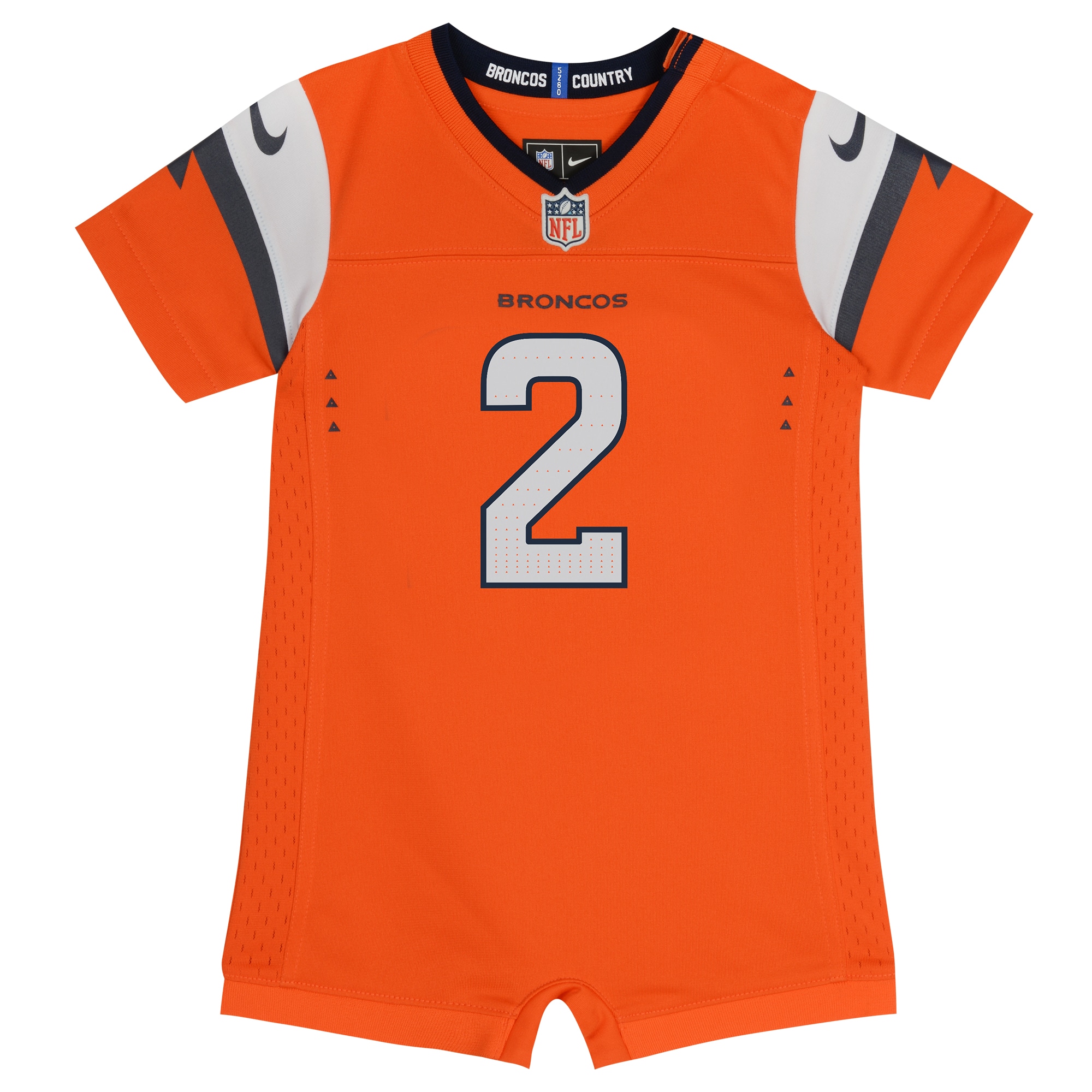 Newborn Infant Denver Broncos Patrick Surtain II Orange Mile High Collection Game Romper NFL Jersey Men's
