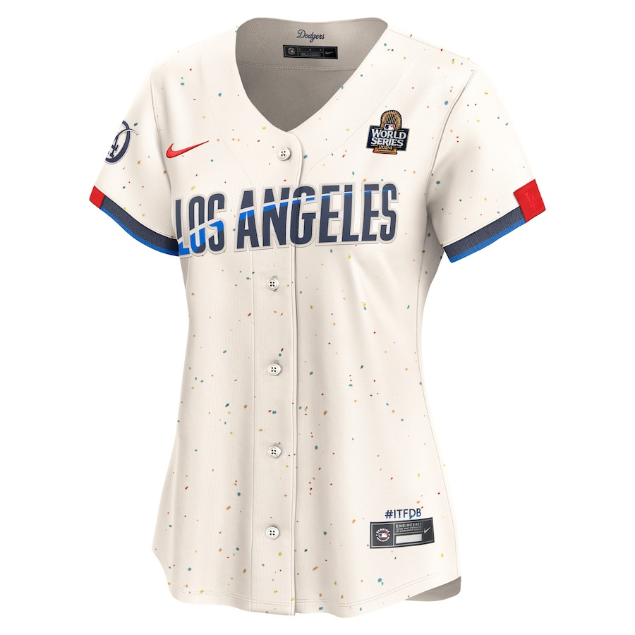 Los Angeles Dodgers 2024 World Series Champions City Connect Limited Player Cream MLB Jersey Women's