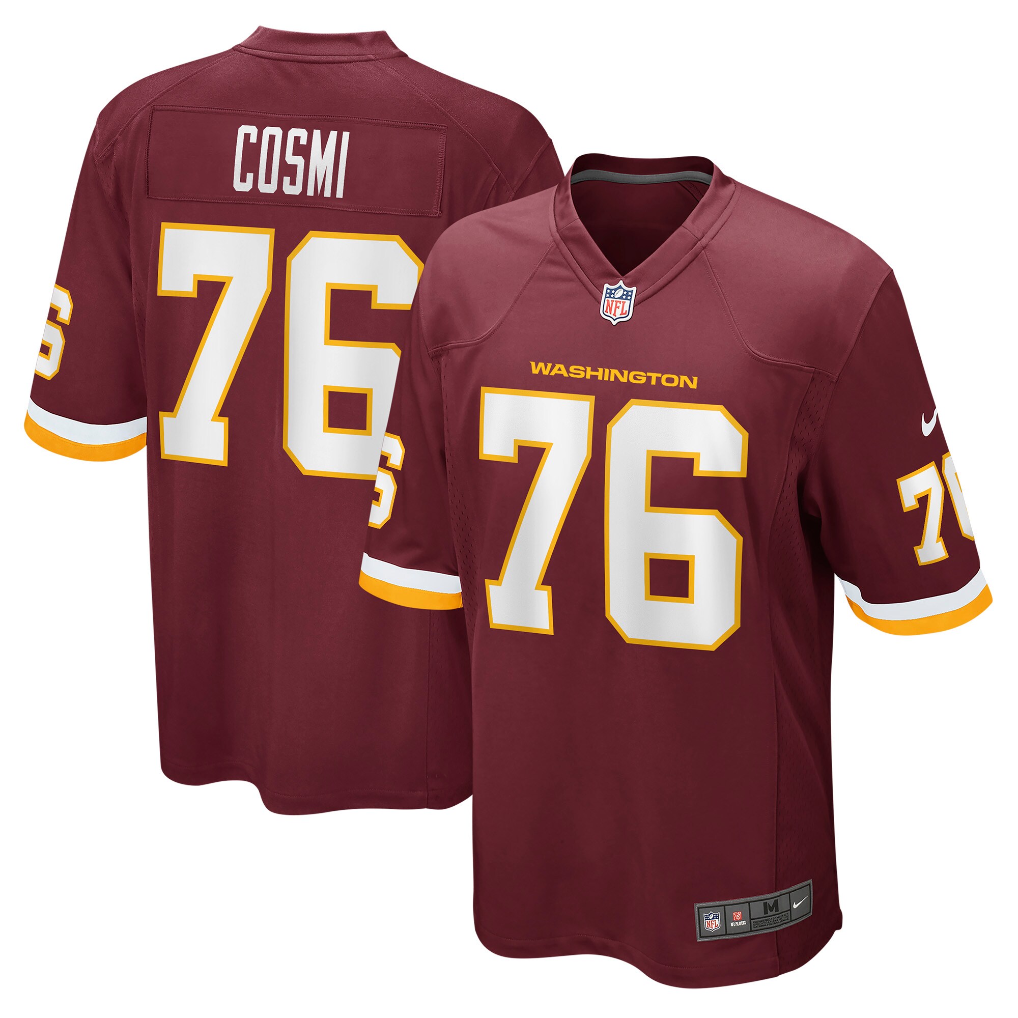 Washington Commanders Team Sam Cosmi Burgundy Game NFL Jersey Men's