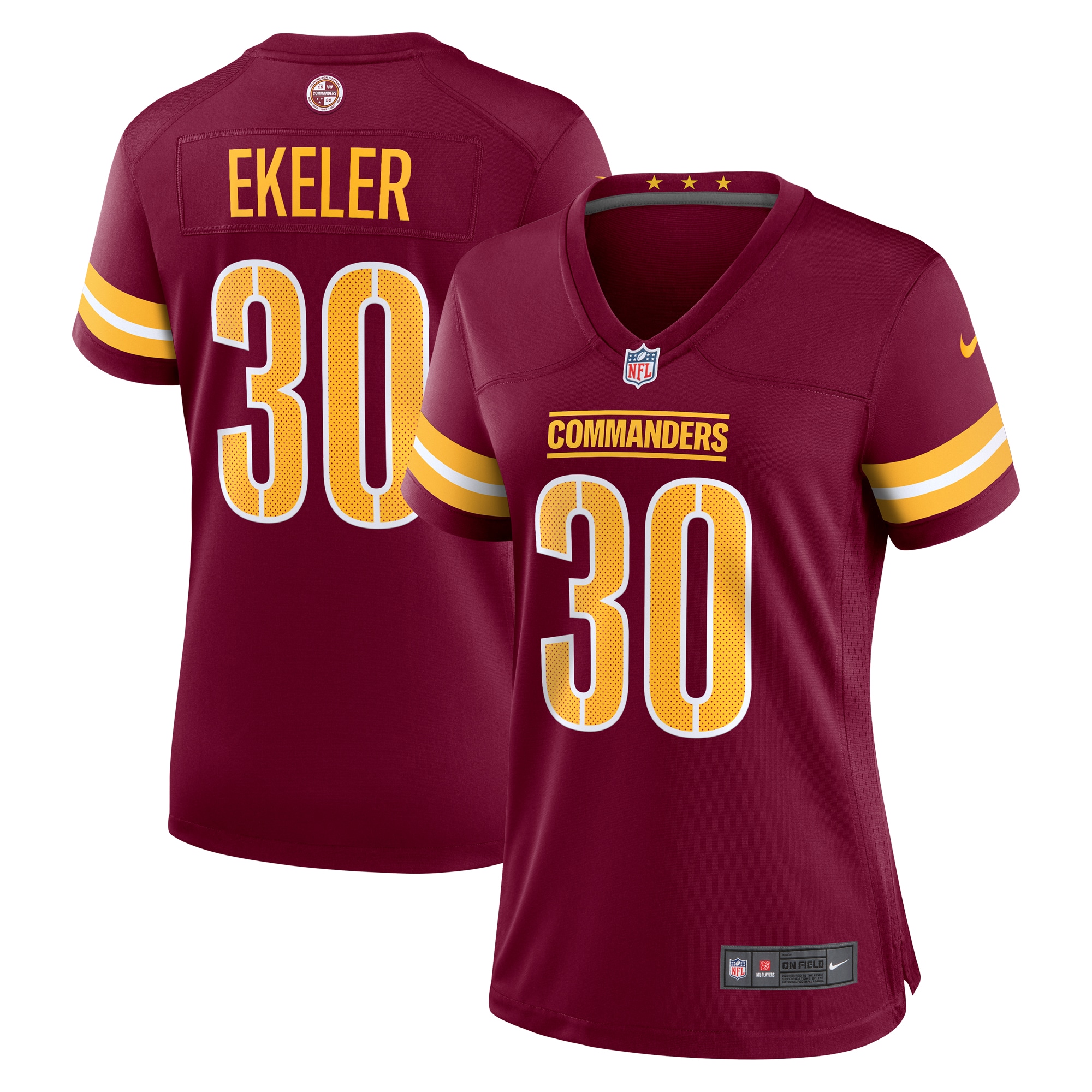 Washington Commanders Austin Ekeler Burgundy Game Player NFL Jersey Women's