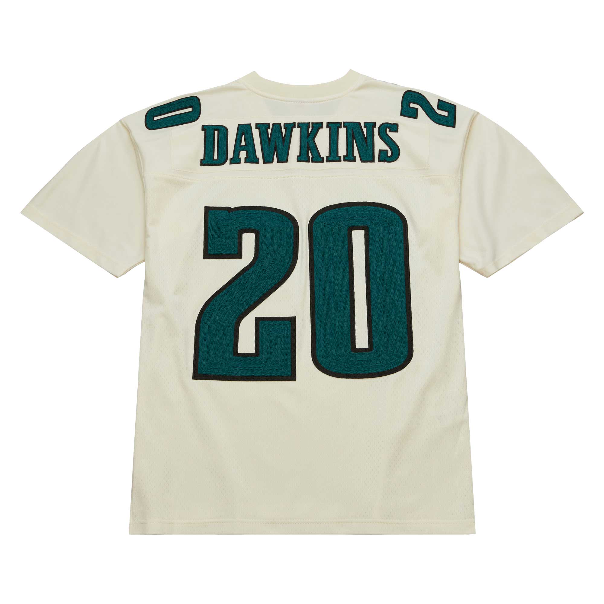 Philadelphia Eagles Brian Dawkins Mitchell Ness Cream Chainstitch Legacy NFL Jersey Men's