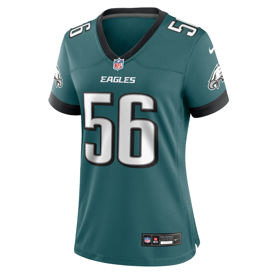 Tyler Steen 56 Philadelphia Eagles Team Game Midnight Green NFL Jersey Women's