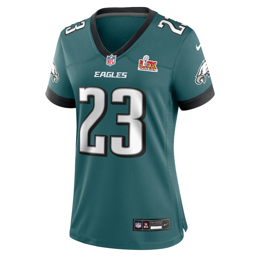 Eli Ricks #23 Philadelphia Eagles Super Bowl LIX Midnight Green NFL Jersey Women's