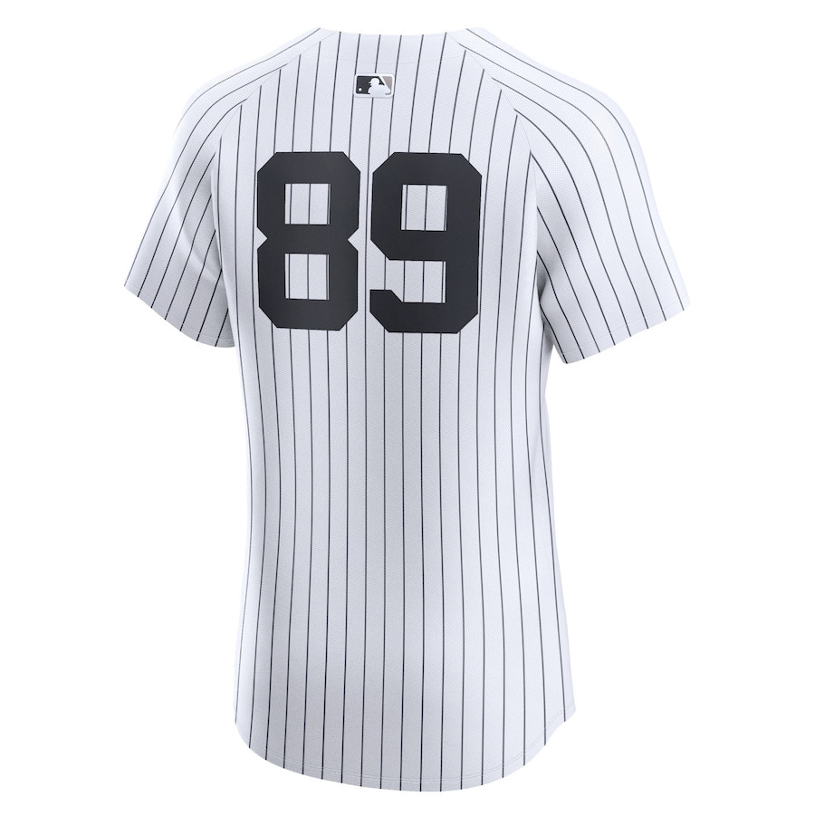 Jasson Dominguez 89 New York Yankees Home Elite Player White MLB Jersey Men's