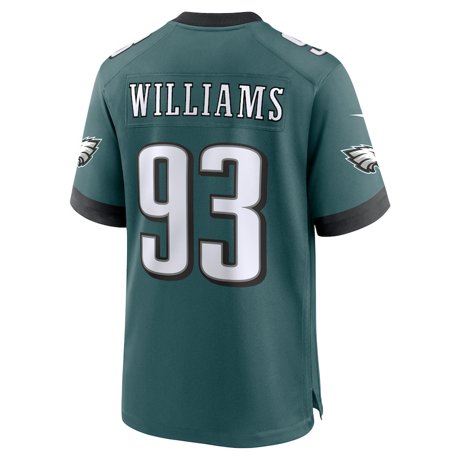 Milton Williams 93 Philadelphia Eagles Team Game Midnight Green NFL Jersey Men's
