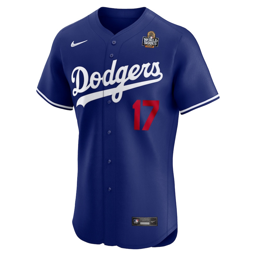Shohei Ohtani 17 Los Angeles Dodgers 2024 World Series Alternate Elite Player Royal MLB Jersey Men's