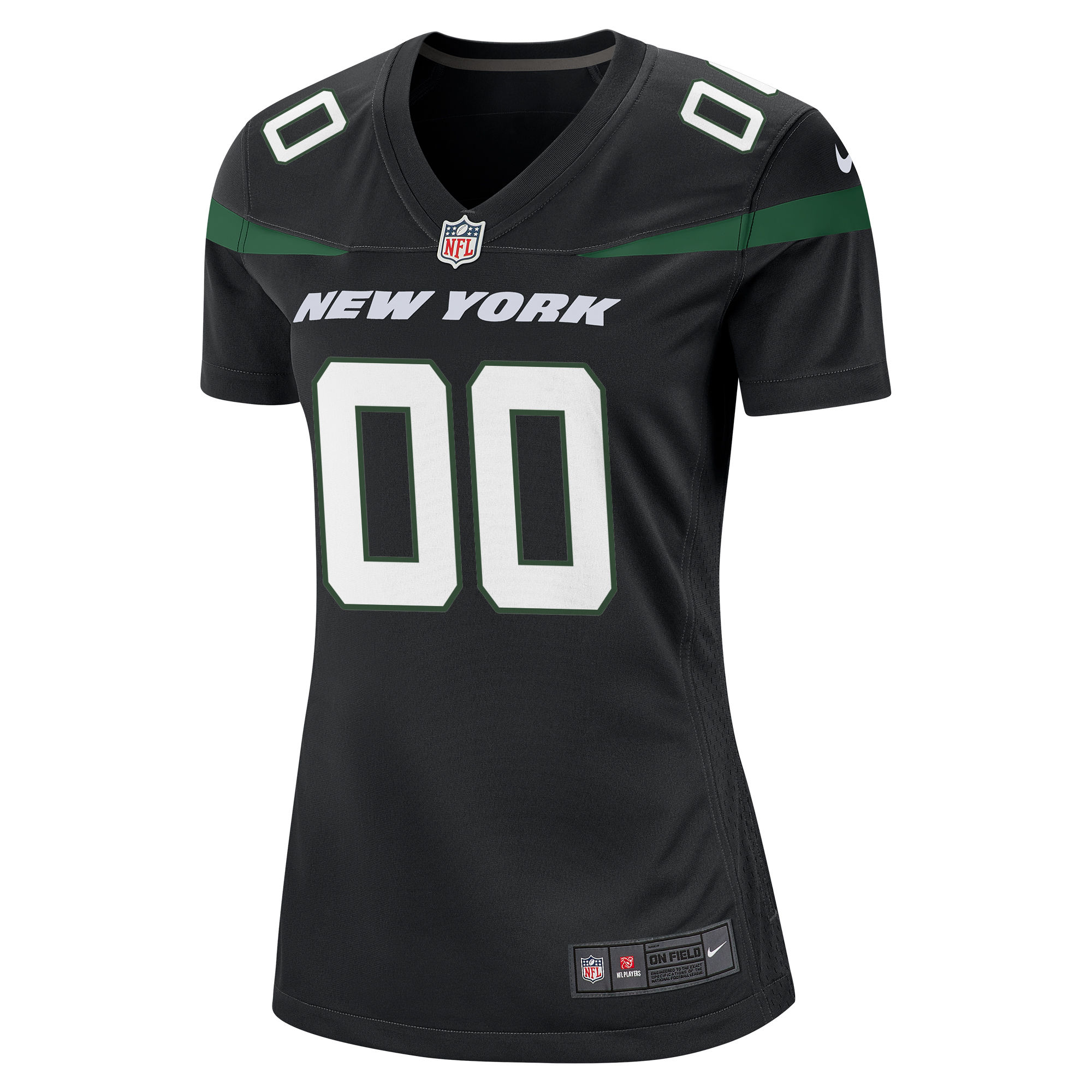 Stealth Black New York Jets Alternate Custom Game NFL Jersey Women's