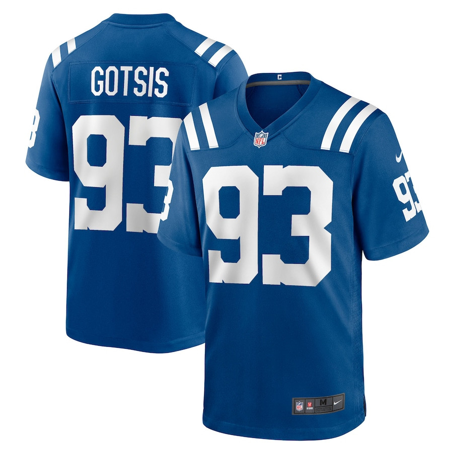 Adam Gotsis 93 Indianapolis Colts Team Game Royal NFL Jersey Men's