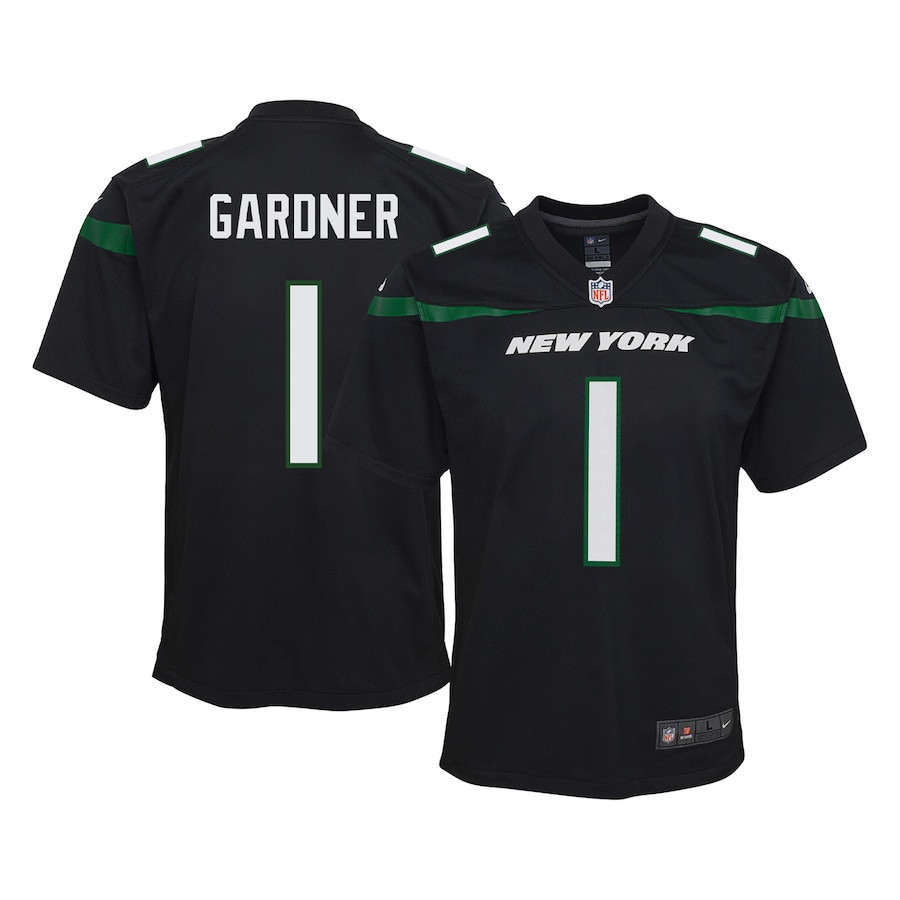 Ahmad Sauce Gardner 1 New York Jets Game Black NFL Jersey Youth