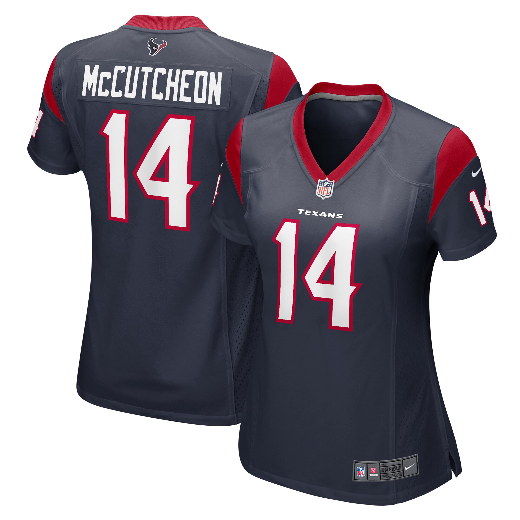 Houston Texans Lance McCutcheon Navy Team Game NFL Jersey Women's
