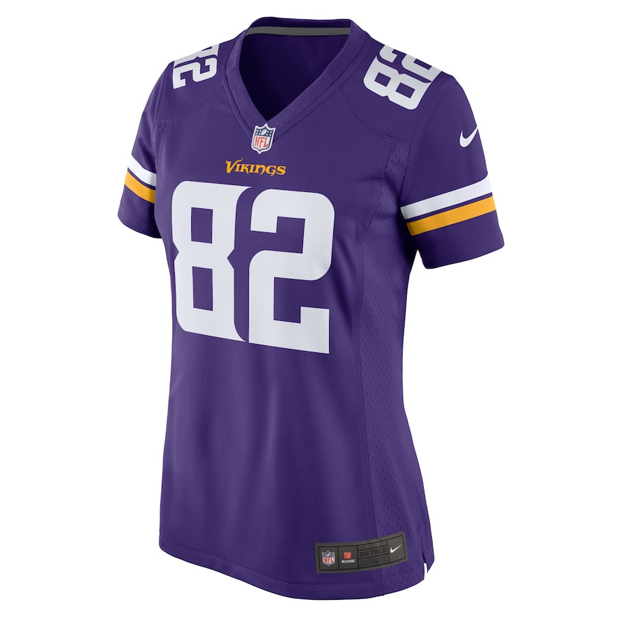 Troy Fumagalli 82 Minnesota Vikings Game Purple NFL Jersey Women's