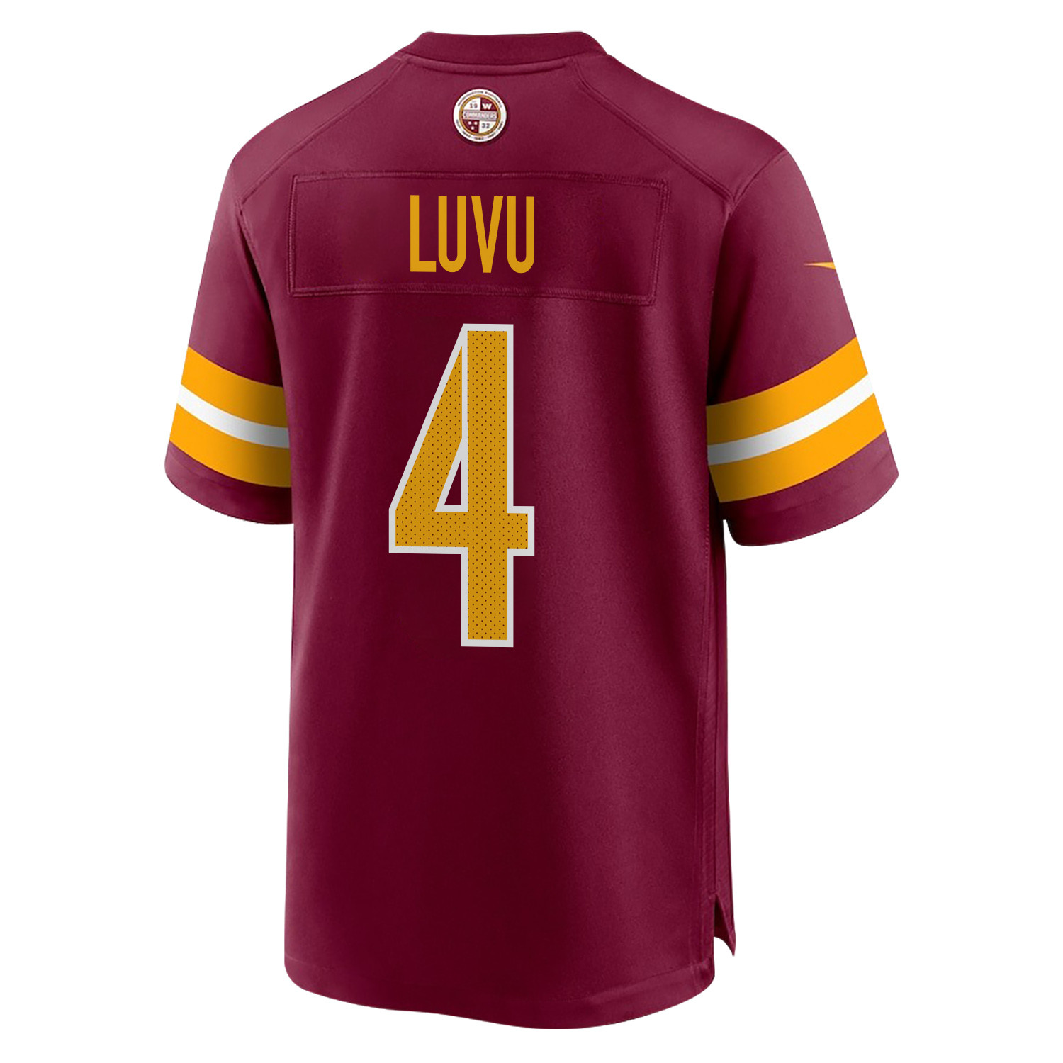 Frankie Luvu 4 Washington Commanders Super Bowl LIX Champions Patch New Orleans Where Legends Are Made' EMBROIDERED Game Burgundy NFL Jersey Men's