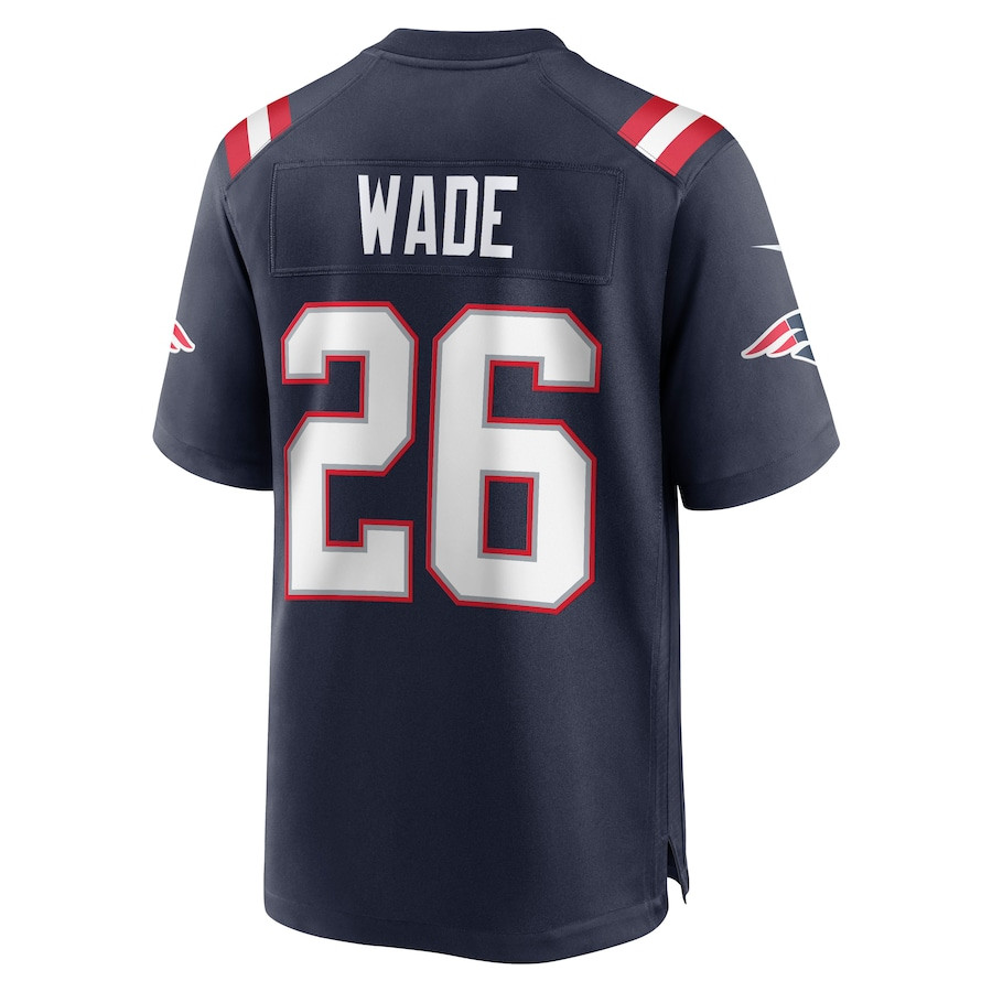 Shaun Wade 26 New England Patriots Game Navy NFL Jersey Men's