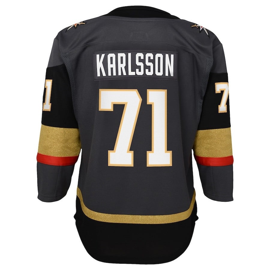 William Karlsson 71 Vegas Golden Knights 2023 Stanley Cup Final Alternate Black NHL Jersey Youth