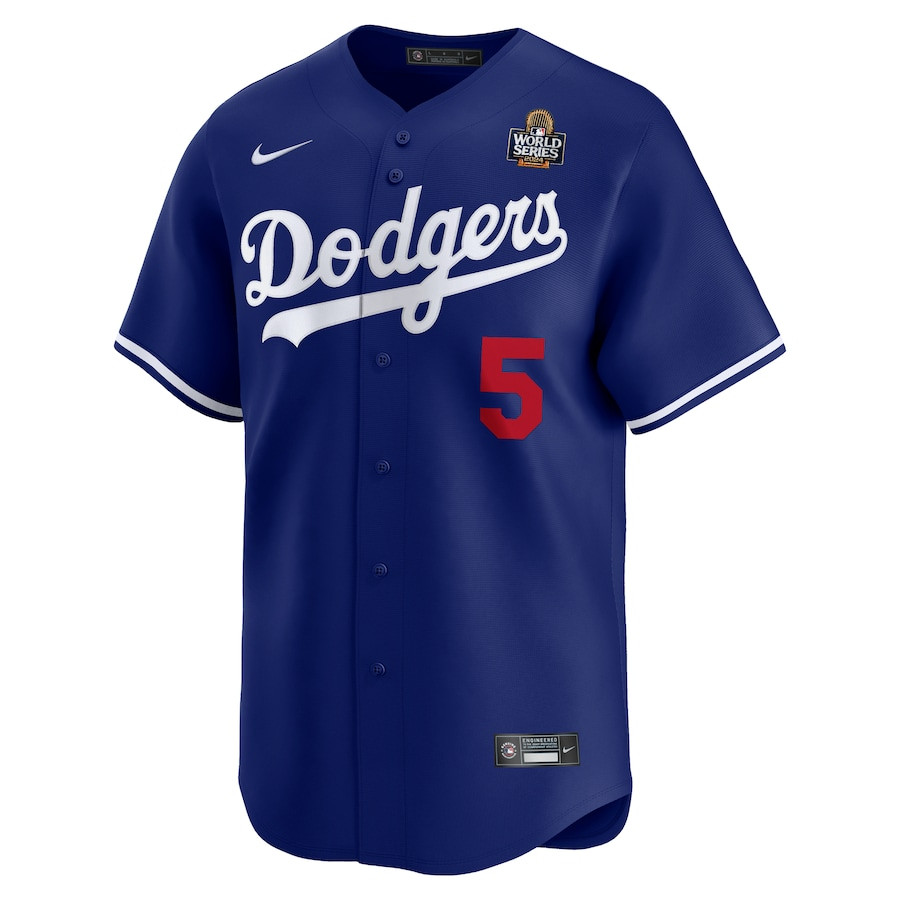 Freddie Freeman 5 Los Angeles Dodgers 2024 World Series Home Limited Player Royal MLB Jersey Men's