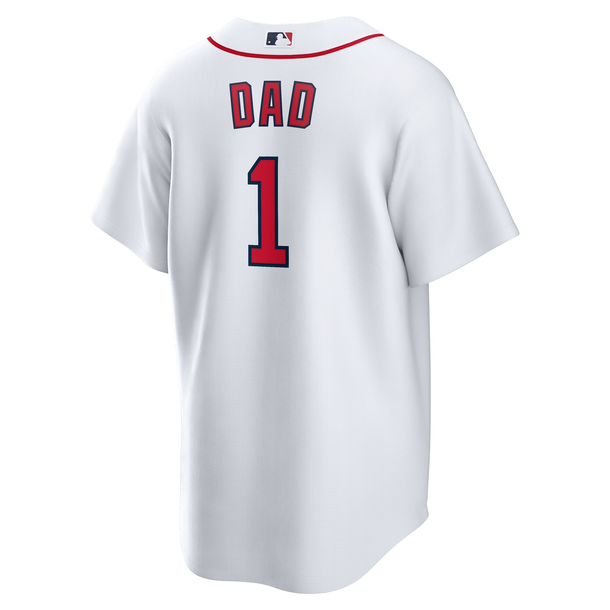 Boston Red Sox White #1 Dad Home MLB Jersey Men's