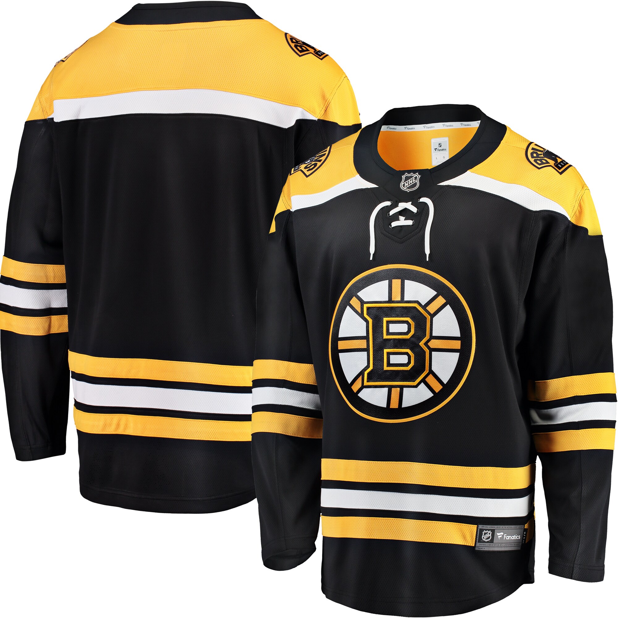 Boston Bruins Black Breakaway Home NHL Jersey Men's