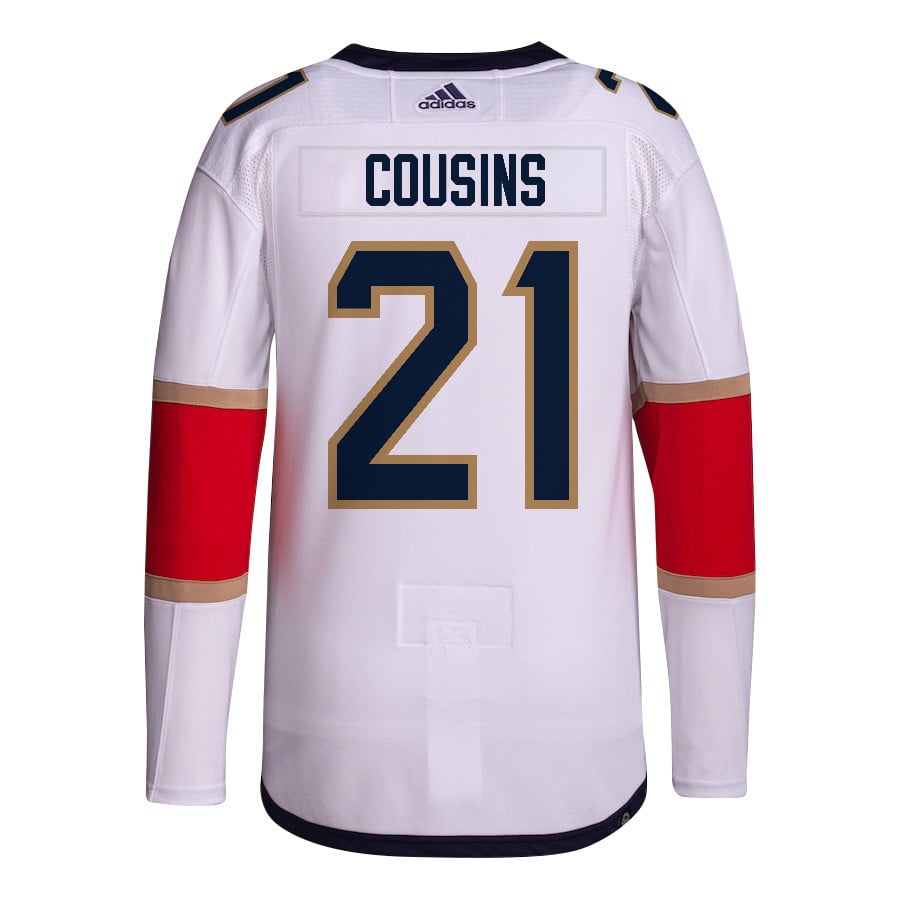Nick Cousins 21 Florida Panthers 2024 Playoffs Patch Away Custom White NHL Jersey Men's