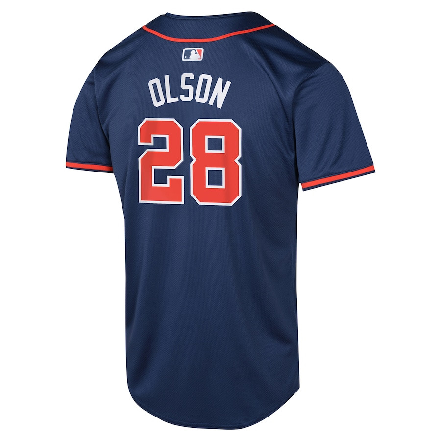 Matt Olson 28 Atlanta Braves Alternate Limited Navy MLB Jersey Youth
