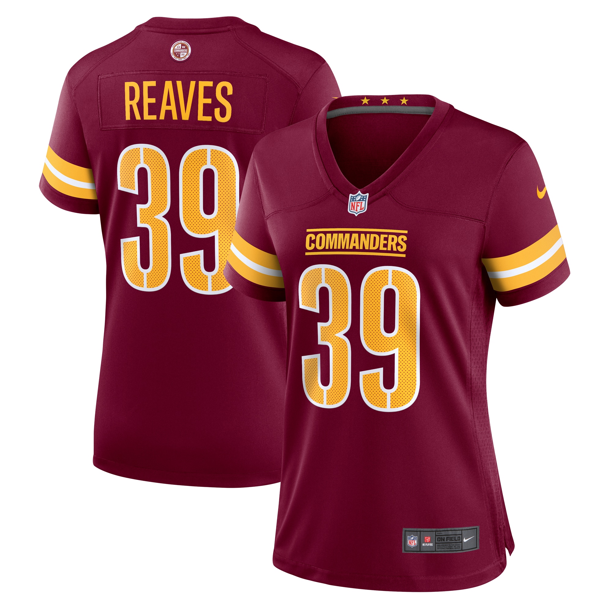 Washington Commanders Jeremy Reaves Burgundy Game NFL Jersey Women's