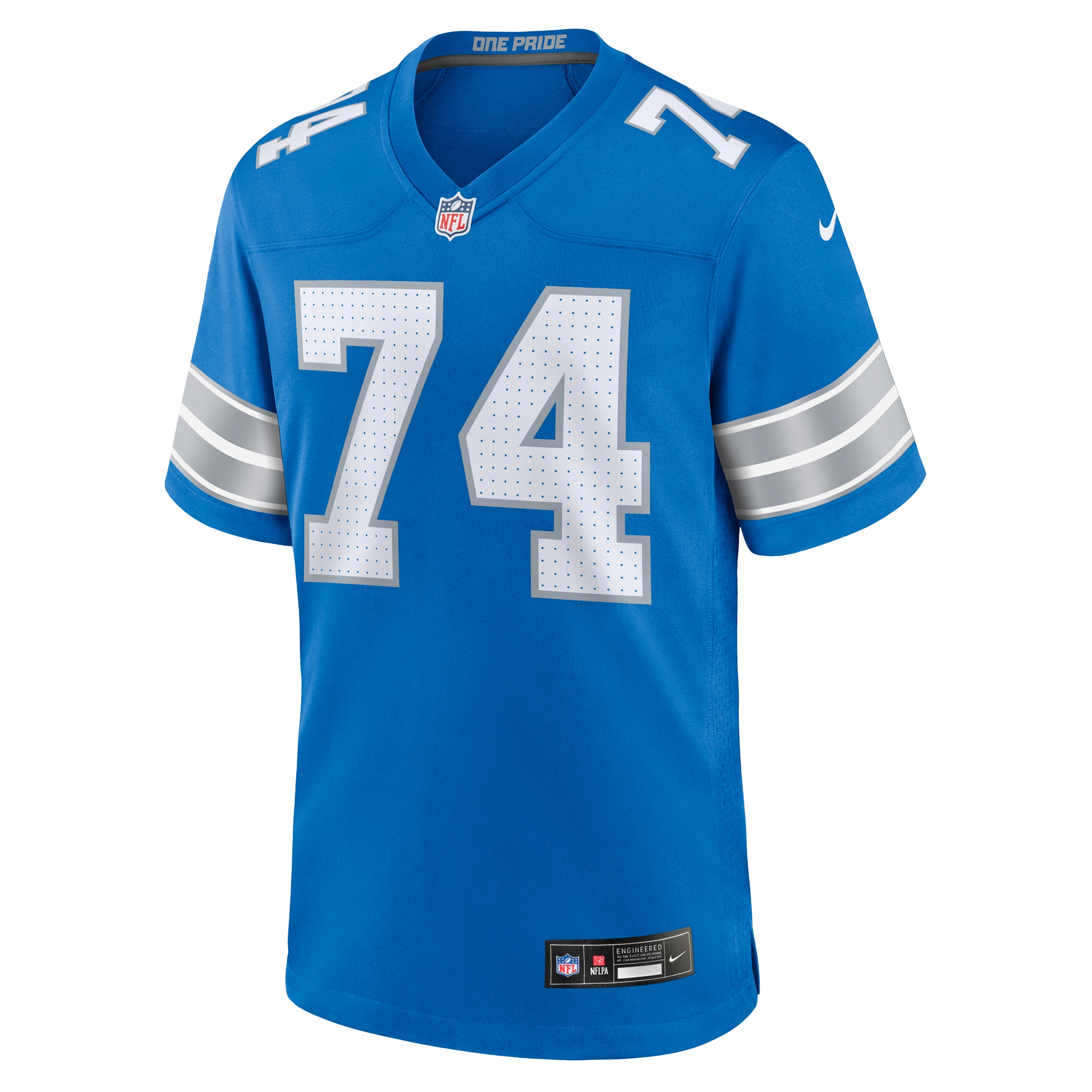 Detroit Lions Kayode Awosika Blue Team Game NFL Jersey Men's