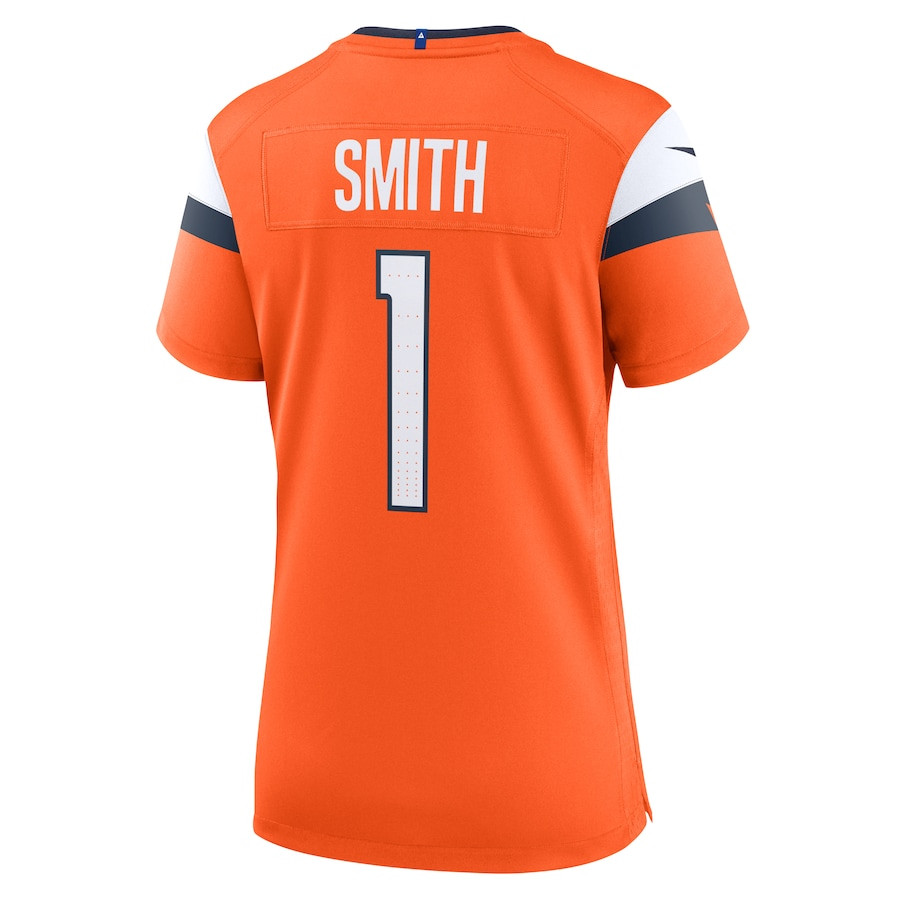 Tremon Smith 1 Denver Broncos Team Game Orange NFL Jersey Women's