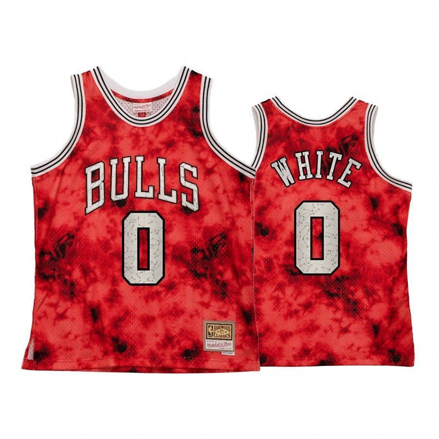 Chicago Bulls Cob White Galaxy Constellation Red Heritage NBA Jersey Men's