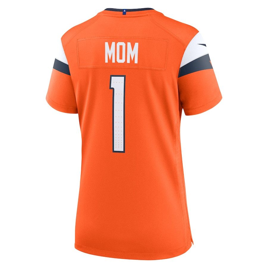 Number 1 Mom Denver Broncos Game Orange NFL Jersey Women's