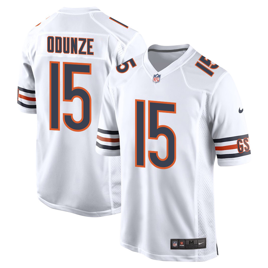 Rome Odunze 15 Chicago Bears 2024 Draft First Round Pick Player Game White NFL Jersey Men's