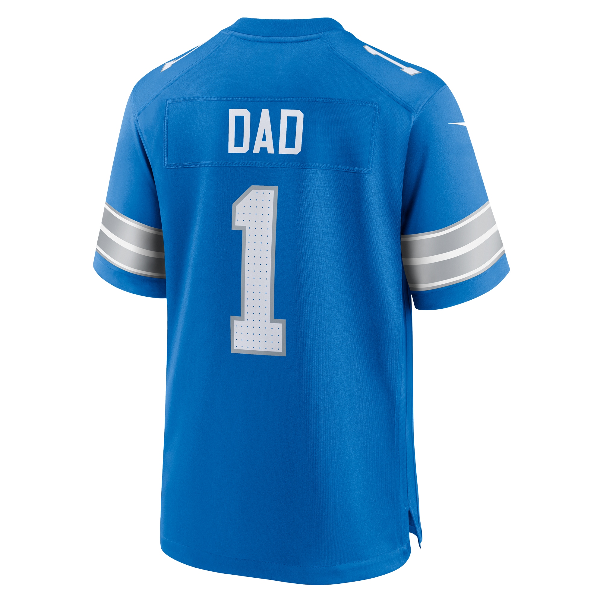 Detroit Lions Number 1 Dad Blue Game NFL Jersey Men's