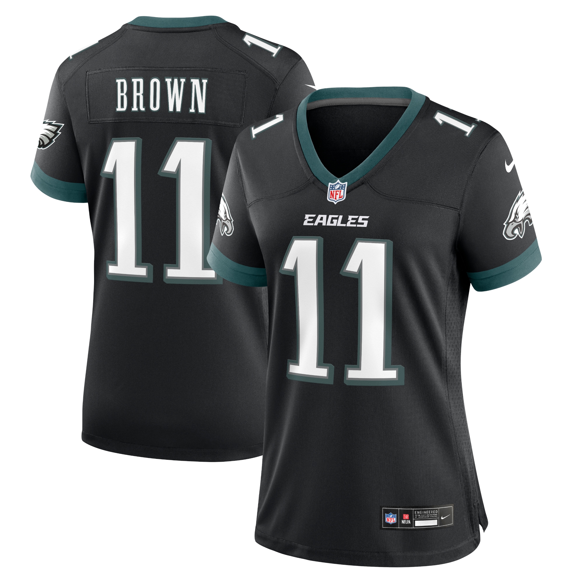 Philadelphia Eagles A.J. Brown Black Alternate Game NFL Jersey Women's
