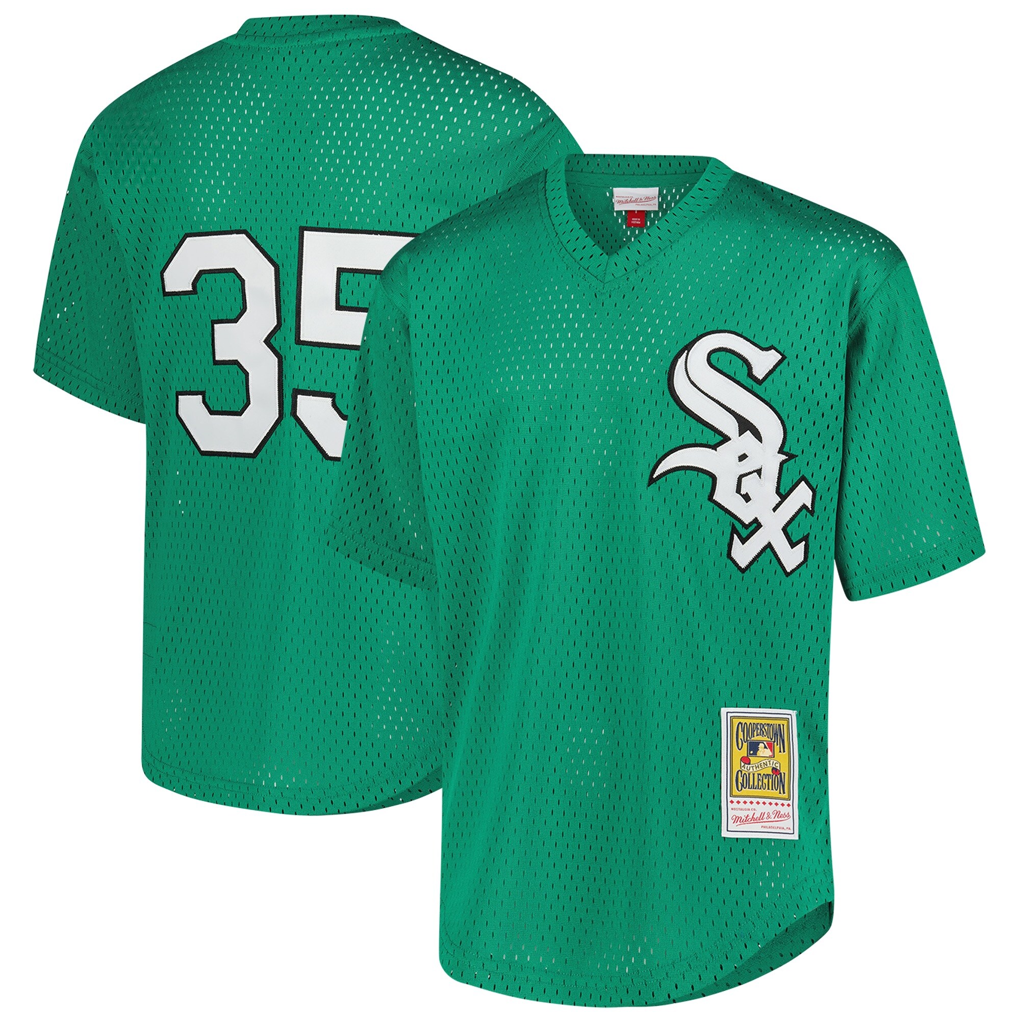 Chicago White Sox Frank Thomas Mitchell Ness Green Cooperstown Collection Mesh Batting Practice MLB Jersey Youth
